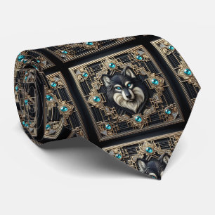 Majestic Wolf Tie Masculine Men's Fashion