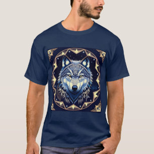 Majestic Wolf Under Starry Sky T-Shirt