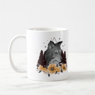 Majestic Wolf Wildlife Illustration Coffee Mug