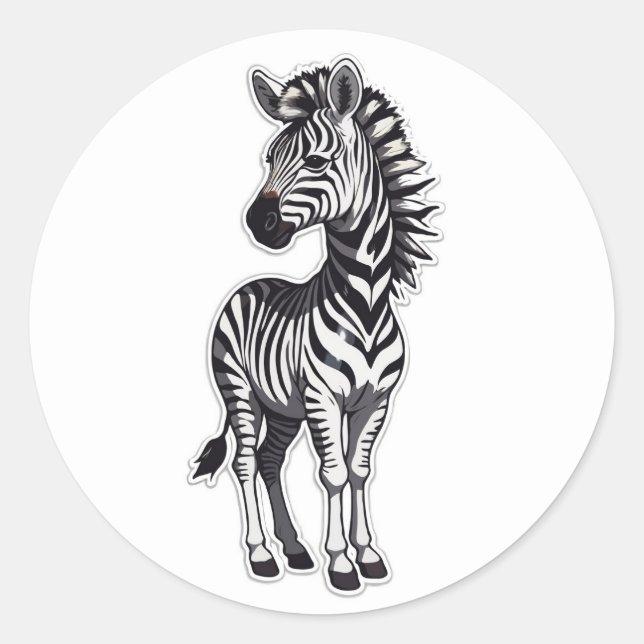 Majestic Zebra Sticker (Front)