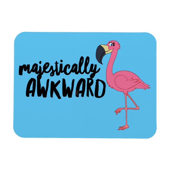 Majestically Awkward Flamingo 3"x4" Photo Magnet (Horizontal)