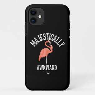 Majestically Awkward Wading Bird Lover Art Flaming iPhone 11 Case