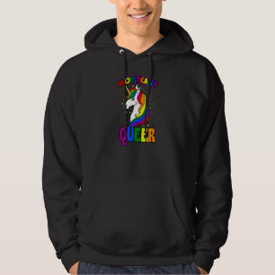 Majestically Queer Gay Unicorn Rainbow Pride Love Hoodie