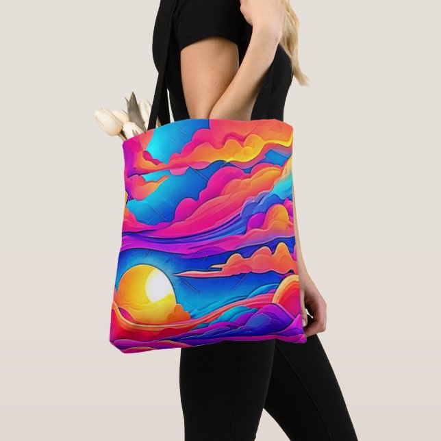 Majesty of A Sunset Tote Bag (Close Up)