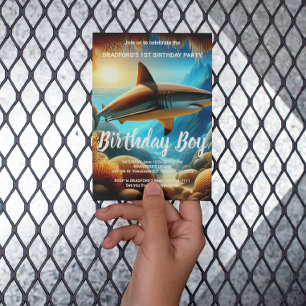 Majesty of the Deep Birthday invite Postcard