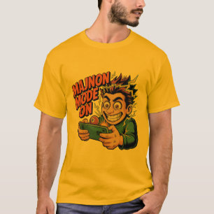 MAJNON MODE ON – Funny Gamer with 8‑Ball T T-Shirt