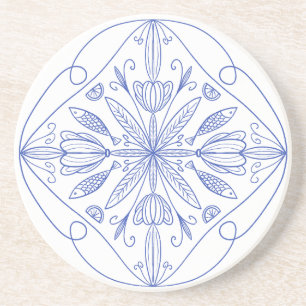 Majolica blue Amalfi Coast Sardine Fish & citrus Coaster