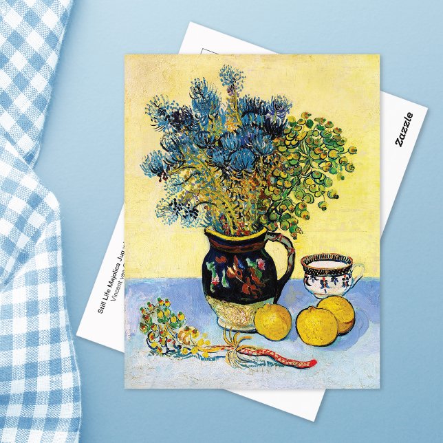 Majolica Jug Wildflowers Vincent Van Gogh Postcard (Creator Uploaded)