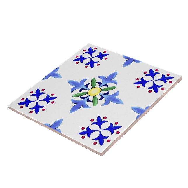 Majolica,mediterranean style  ceramic tile (Side)