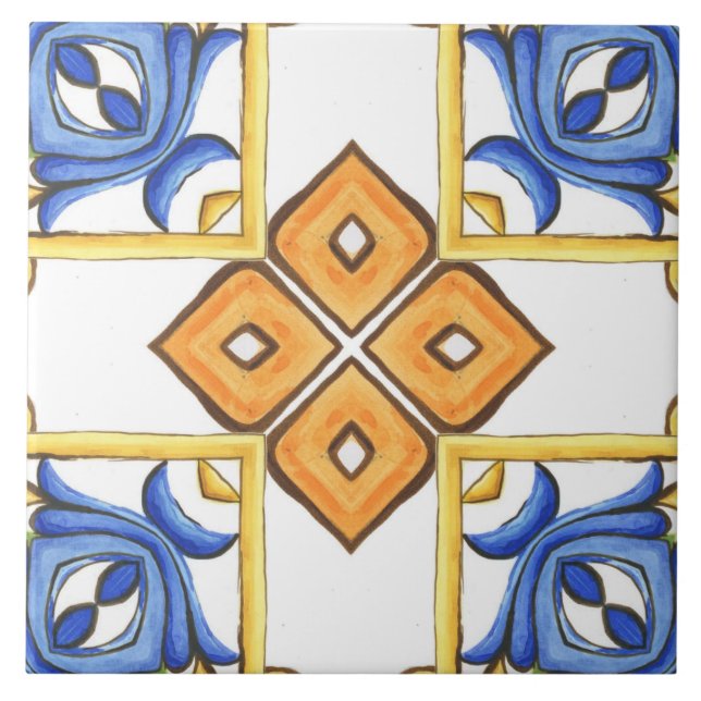 Majolica,Mediterranean tile, Ceramic Tile (Front)