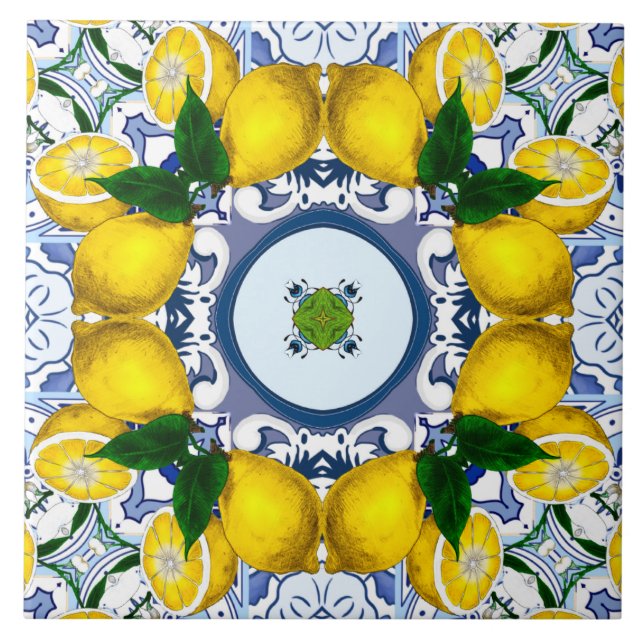 Majolica,Mediterranean tiles, Ceramic Tile (Front)