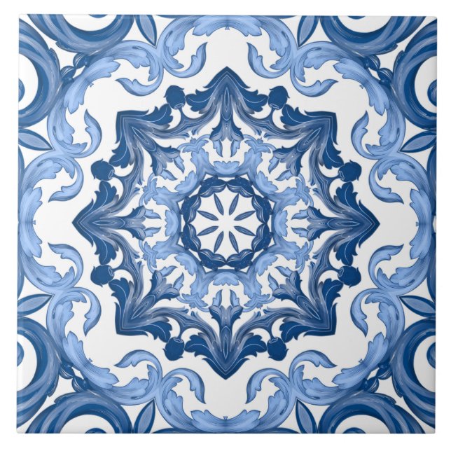 Majolica,Mediterranean tiles, Ceramic Tile (Front)