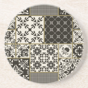 Majolica tile Islamic motifs. Coaster