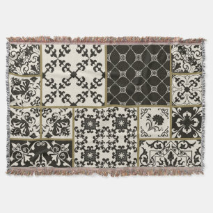 Majolica tile Islamic motifs. Throw Blanket