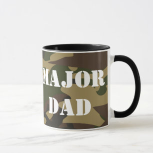 Major Dad, Camo Military Father Mug