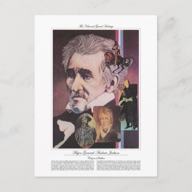 Major General Andrew Jackson Citizen Soldier Postcard (Front)