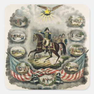 Major General William Henry Harrison, c.1813 Square Sticker