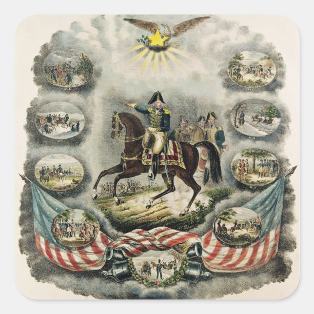 Major General William Henry Harrison, c.1813 Square Sticker (Front)