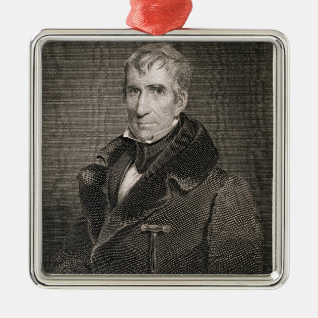 Major General William Henry Harrison, engraved by Metal Ornament (Front)