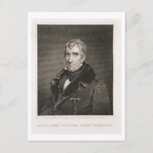 Major General William Henry Harrison, engraved by Postcard