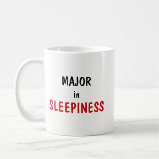 Major in Sleepiness Master in Coffee – Coffee Joke Mug