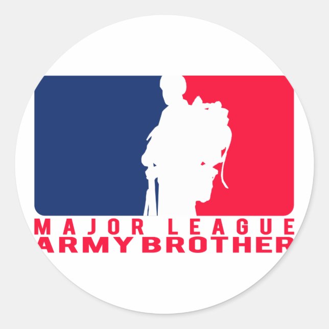 Major League Army Brother Classic Round Sticker (Front)