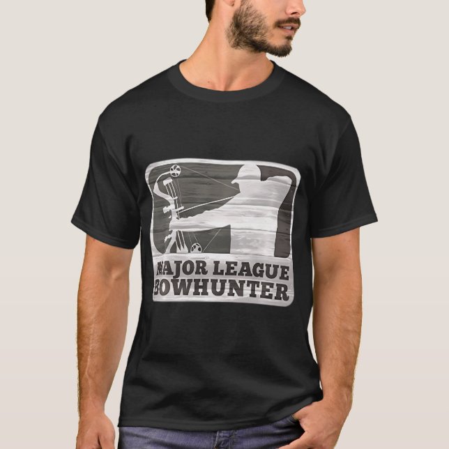 Major League Bowhunter Bow Hunting Baseball T-Shirt (Front)