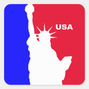 Major League Freedom Square Sticker
