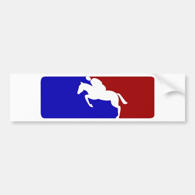 Major League Horse Racing Bumper Sticker (Front)