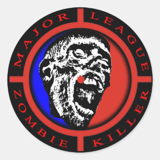 Major League Zombie Killer Classic Round Sticker