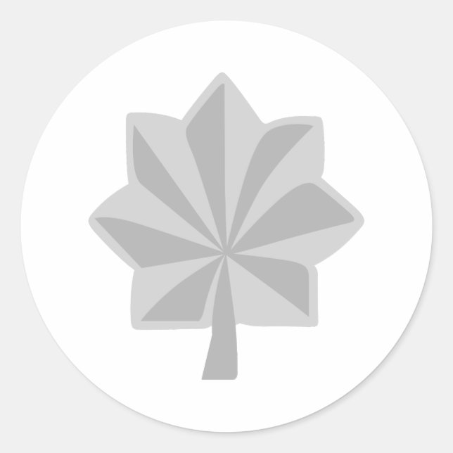 MAJOR LT COLONEL CLASSIC ROUND STICKER (Front)