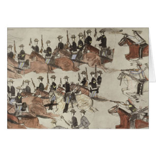 Major Marcus Reno's retreat before the Indian coun