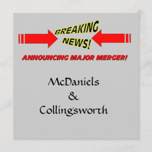 Major Merger Wedding Save the Date Invitation