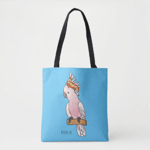 Major mitchell cockatoo bird cartoon illustration tote bag