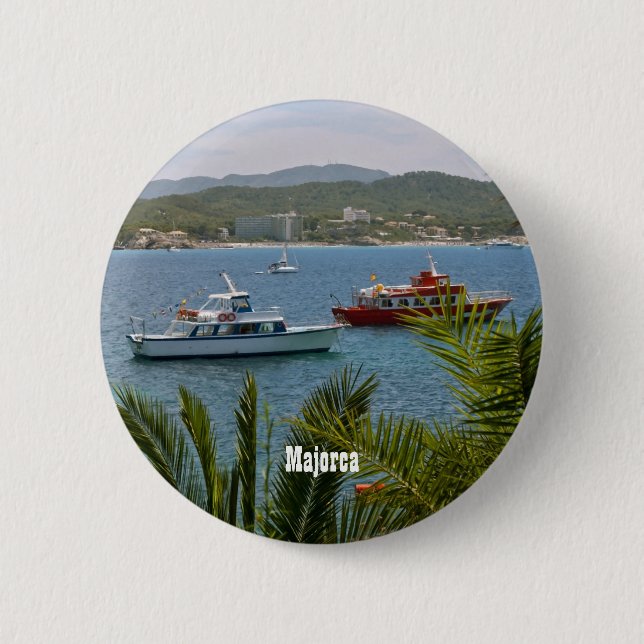 Majorca 6 Cm Round Badge (Front)