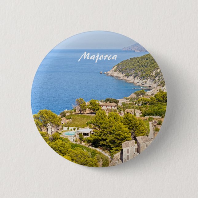 Majorca 6 Cm Round Badge (Front)