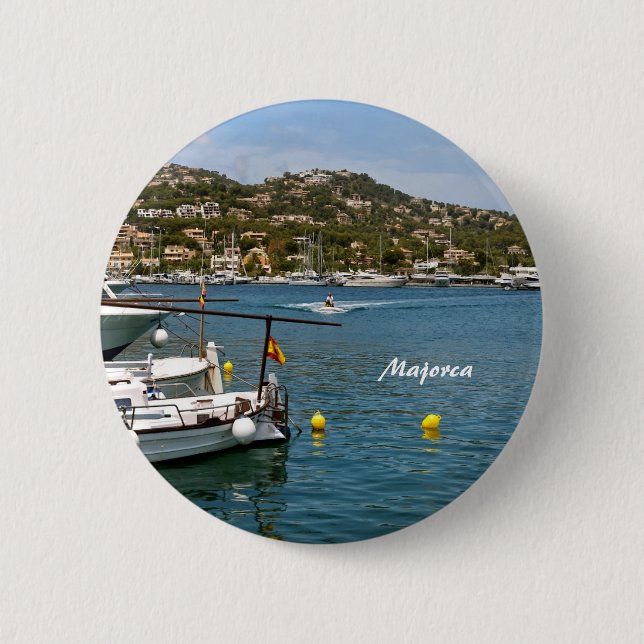 Majorca 6 Cm Round Badge (Front)