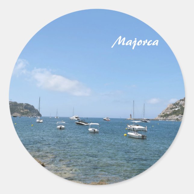 Majorca Classic Round Sticker (Front)