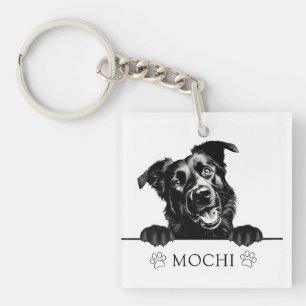Majorca Shepherd Dog Hand Drawing Personalised Key Ring
