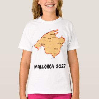 Majorca Spain beach island map Palma T-Shirt