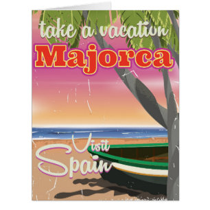 Majorca, Spain vintage beach vacation Poster