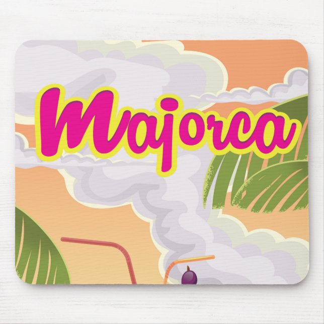 majorca vintage travel poster. mouse pad (Front)