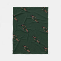 Majorette/ Dancer Fleece Blanket Black & Forest