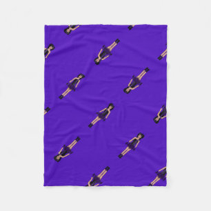 Majorette/ Dancer Fleece Blanket Black & Grape