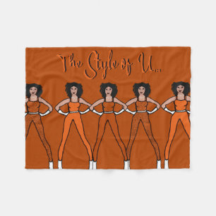 Majorette/ Dancer Fleece Blanket Burnt  Orange