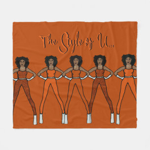 Majorette/ Dancer Fleece Blanket Burnt  Orange 2