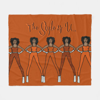 Majorette/ Dancer Fleece Blanket Burnt Orange 2