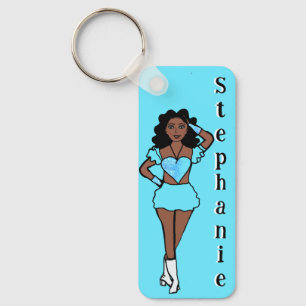 Majorette /Dancer Keychain Aqua