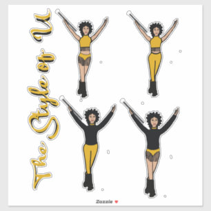 Majorette / Dancer Quick Change Stickers Fringe S