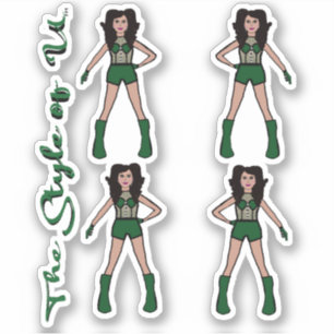 Majorette / Dancer Stickers Evergreen